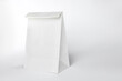 © New Africa - One closed paper bag on white background, space for text
