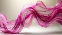  An Abstract Pink Wave With Gold Flecks On A Gray And White Background With A Light Pink Background And Gold Flecks On The Bottom Of The Wave.