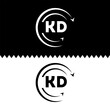 KD letter  logo minimal unique and simple logo design, KD creative modern monogram logo style