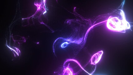 Wall Mural - Bright fluid particles. Computer generated 3d render