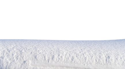 Wall Mural - white snow in daylight, background, isolate on black background