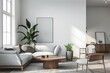 © Bijac - Minimalist scandinavian-style living room interior Emphasizing clean lines Functional design And a serene atmosphere Ideal for modern home decor inspiration