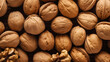 Fresh walnuts, food background