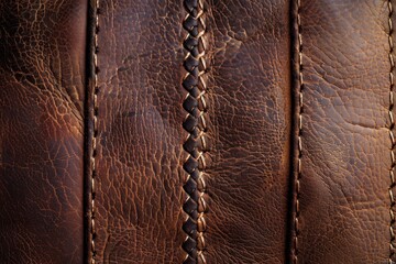 Sticker - Brown leather texture for design