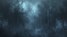 Explore The Eerie, Fog-covered Haunted Forest For Halloween Items And Spooky Merchandise.