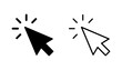 Click icon set. pointer arrow icon. cursor icon vector