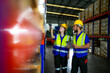 © ultramansk - operation workers checking and inspecting cargo for stack items for shipping. males worker checking the store factory. industry factory warehouse. Worker Scanning Package In Warehouse.