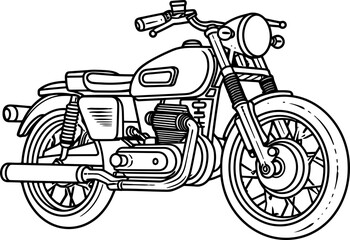 Poster - Vintage motorcycle sketch drawing