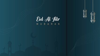 Wall Mural - classic premium minimalist design background wallpaper for Eid al-Fitr celebration