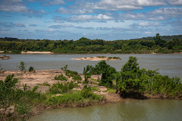 Sticker - THAILAND UBON RATCHATHANI KHONG CHIAM MEKONG RIVER