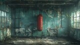 Fototapeta  - shabby boxing room