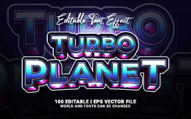 Wall Mural - turbo planet 3d style text gaming text effect