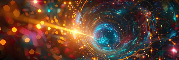 A cosmic-inspired kaleidoscope of colors and patterns, reflecting the infinite diversity of the universe