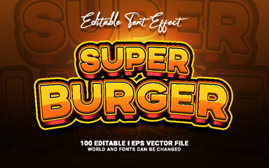 Wall Mural - super burger gaming text effect
