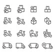 © Maftuh - Complete collection of delivery icons, shopping package delivery, icons for web, signposts, UI UX. icon illustration