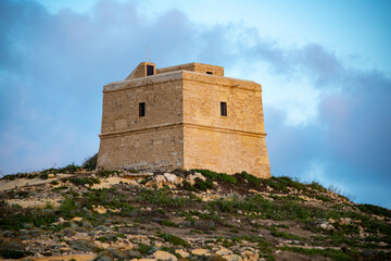 Canvas Print - Dwejra Tower on Gozo Island - Malta