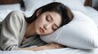 © Arceli - Sleeping beautiful attractive model korean young woman on bed from Generative AI