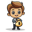 ©  Designer Kim - Rich Boy Businessman Cartoon, Isolated Transparent Background Images