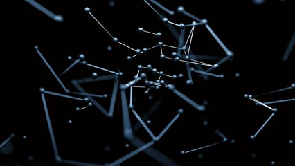 Wall Mural - network connection data structure. design. information technology, big data visualization.