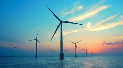 Cutting-edge wind turbines harnessing renewable energy