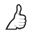 thumb up icon in black  