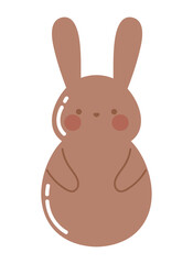Sticker - easter chocolate bunny