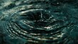 Water drop with ripples and waves. Abstract macro background for design.