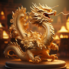 Wall Mural - chinese dragon statue