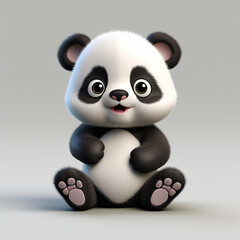 Sticker - 3d panda 