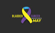 Bladder Cancer awareness month. background, banner, card, poster, template. Vector illustration.