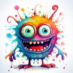 Sticker - monster cartoon