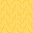 Ramen pasta noodle seamless pattern background. Asian cuisine food vector texture of yellow white wave lines geometric ornaments. Japanese and chinese ramen noodle pattern, oriental menu background
