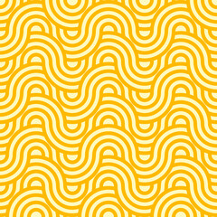 ramen pasta noodle seamless pattern background. asian cuisine food vector texture of yellow white wa