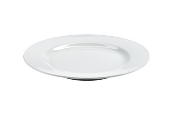 White Plate Isolated on Transparent Background