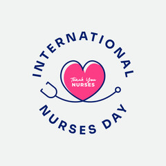 Wall Mural - Thank you Nurse. International nurses day banner template