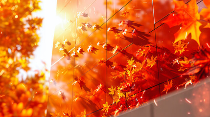 Wall Mural - Autumns Vibrant Canvas, A Celebration of Color and Light, The Seasonal Beauty of Natures Bounty