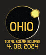 Ohio Total Solar Eclipse 2024 T-Shirt design vector, Solar Eclipse 2024, astronomy lovers, usa totality april pair, solar eclipse glasses make friends, family smile, solar eclipse gifts, eclipse watch