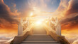 Stairway to Heaven with Sun and Radiance to Paradise