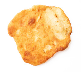 Canvas Print - Fried flatbread isolated on white background