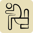 Icon Diarrhea. suitable for flu symbol. hand drawn style. simple design editable. design template