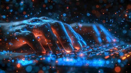 Digital technology, internet network connection