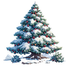 Wall Mural - christmass tree isolated on transparent background