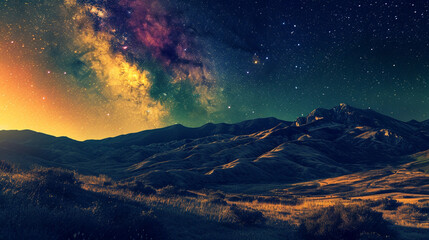 Wall Mural - beautiful stars on sky background 