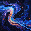 Swirling Galaxy Patterns: Deep Space Black Capture