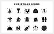 15 Christmas Glyph icon pack. vector illustration.