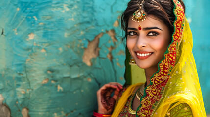 25+ indian lady, modern attire, textured background