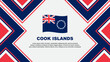 Cook Islands Flag Abstract Background Design Template. Cook Islands Independence Day Banner Wallpaper Vector Illustration. Cook Islands Vector