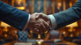 Fototapeta Miasto - business people shaking hands