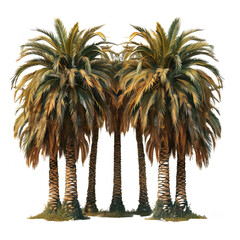 Wall Mural - palm trees isolated on transparent background