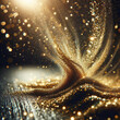 glitter lights grunge background, gold glitter defocused abstract Twinkly Lights Background.